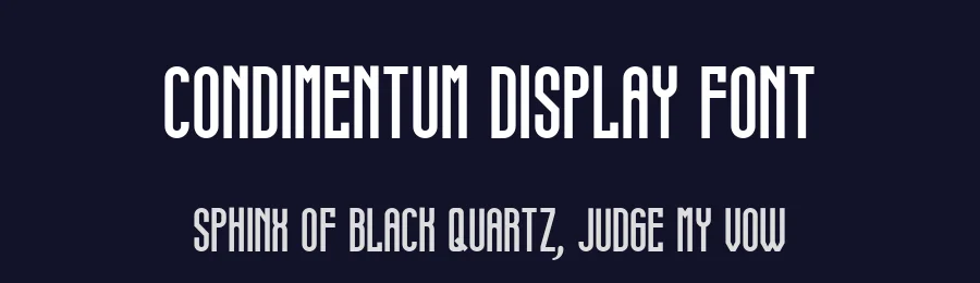 Condimentum Display Font by Gesang Khoiron — Display Font — thumbnail 2