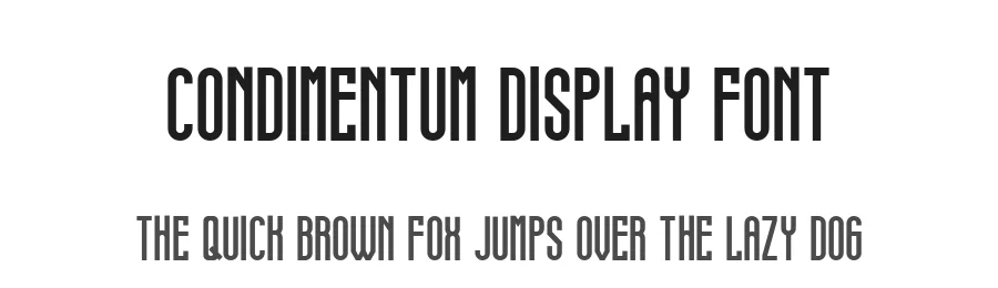 Condimentum Display Font by Gesang Khoiron β Display Font