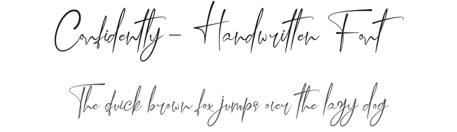 Confidently – Handwritten Font by Naharstd — Script Handwritten Font