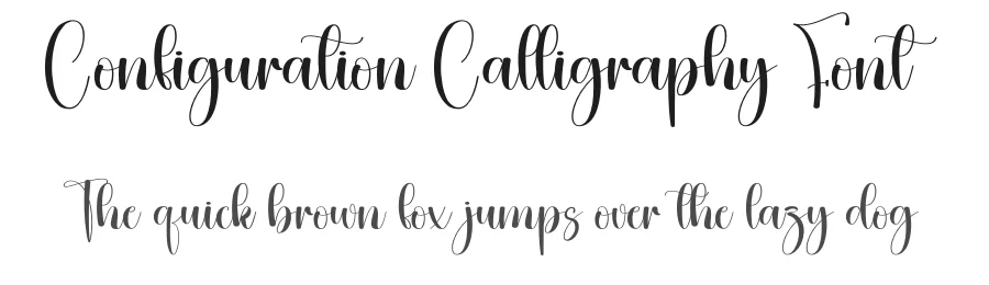 Configuration Calligraphy Font by creativeletter — Script Handwritten Font