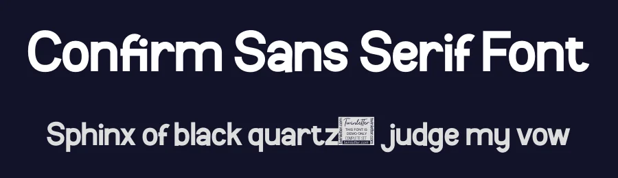 Confirm Sans Serif Font by twinletter — Sans Serif Font — thumbnail 2
