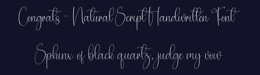 Congrats – Natural Script Handwritten Font by creativeletter — Script Handwritten Font — thumbnail 2