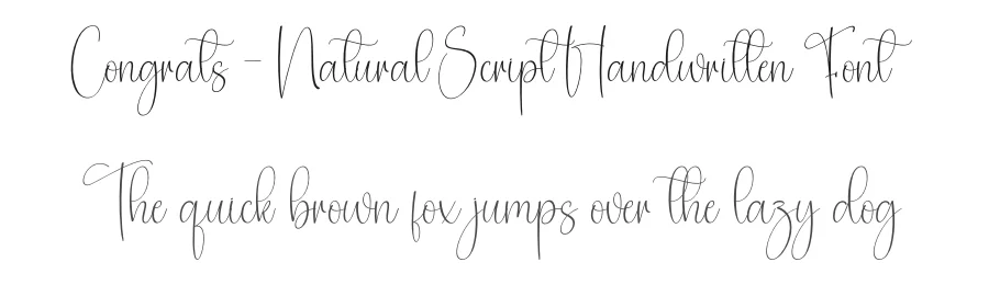 Congrats – Natural Script Handwritten Font by creativeletter — Script Handwritten Font