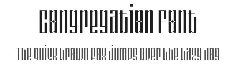 Congregation Font by Retr0 — Display Font