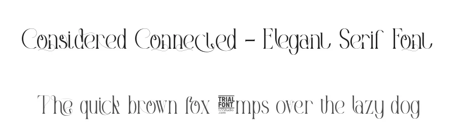 Considered Connected – Elegant Serif Font by 177Studio — Display Font
