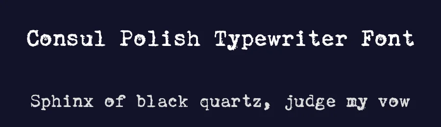 Consul Polish Typewriter Font by zai — Display Font — thumbnail 2