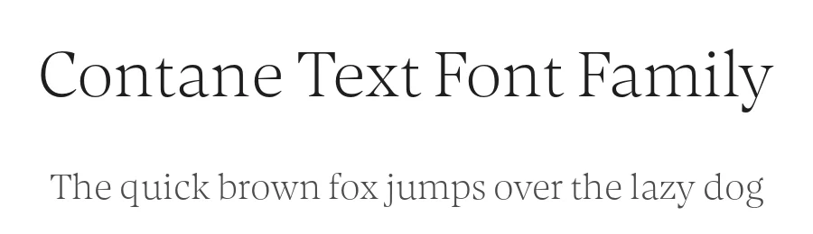 Contane Text Font Family by Hoftype — Serif Font