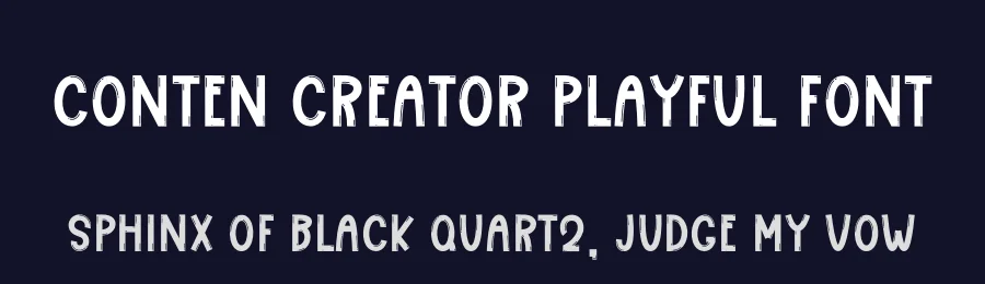 Conten Creator Playful Font by freshtypeink — Display Font — thumbnail 2