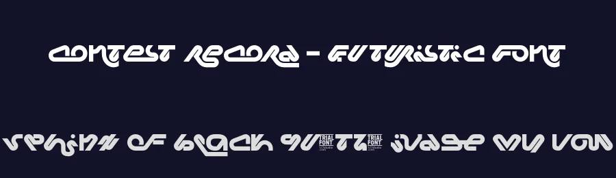 Contest Record – Futuristic Font by 177Studio — Display Font — thumbnail 2