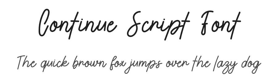 Continue Script Font by inermediaSTUDIO — Script Handwritten Font