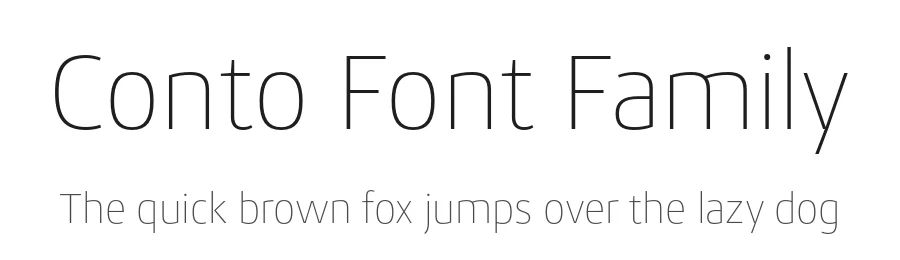 Conto Font Family by Nils Thomsen โ Sans Serif Font