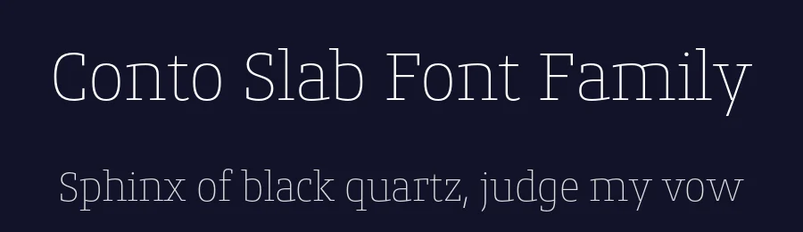 Conto Slab Font Family by Nils Thomsen — Slab Serif Font — thumbnail 2
