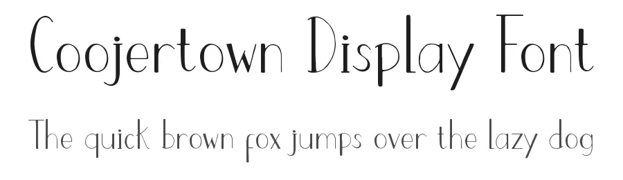Coojertown Display Font by jetsmax — Display Font