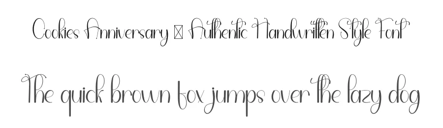 Cookies Anniversary – Authentic Handwritten Style Font by freshtypeink — Script Handwritten Font