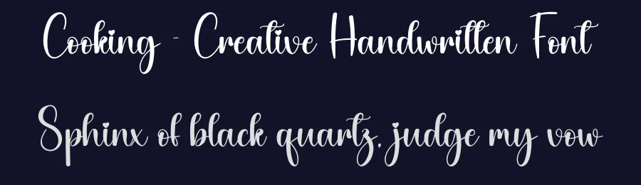 Cooking – Creative Handwritten Font by creativeletter — Script Handwritten Font — thumbnail 2