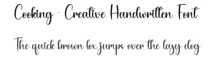 Cooking – Creative Handwritten Font by creativeletter — Script Handwritten Font