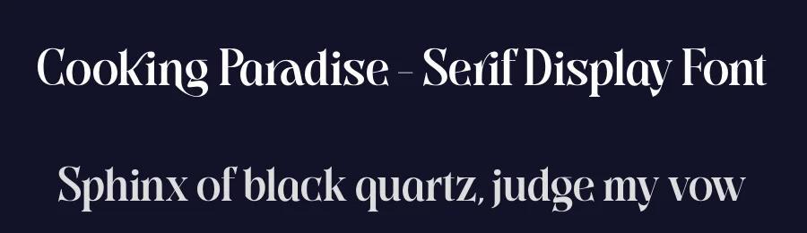 Cooking Paradise – Serif Display Font by timelesstype.co — Display Font — thumbnail 2