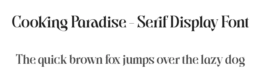 Cooking Paradise – Serif Display Font by timelesstype.co — Display Font