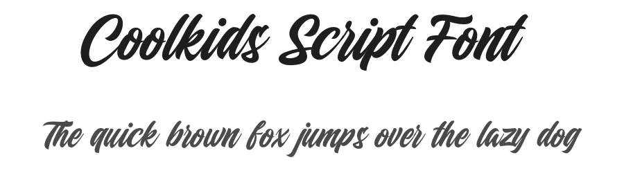 Coolkids Script Font by superkij — Script Handwritten Font