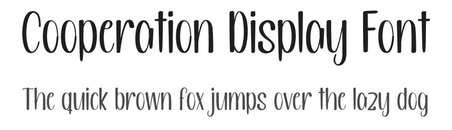 Cooperation Display Font by inermediaSTUDIO — Display Font