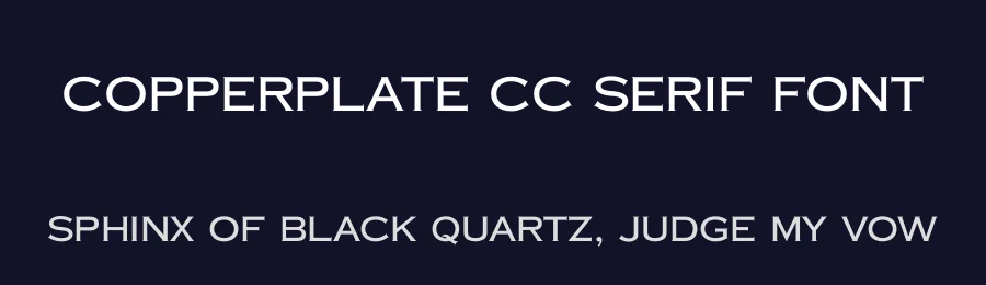 Copperplate CC Serif Font by Cowboy Collective , Indestructible Type — Display Font — thumbnail 2
