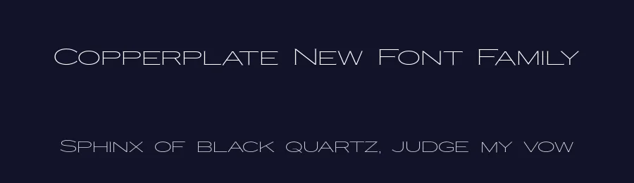 Copperplate New Font Family by Caron twice — Display Font — thumbnail 2