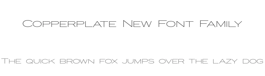 Copperplate New Font Family by Caron twice — Display Font
