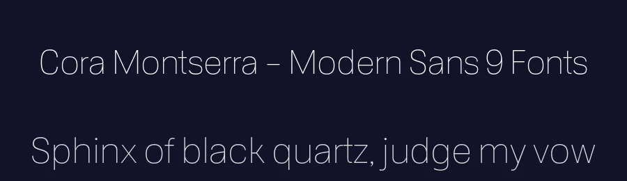 Cora Montserra – Modern Sans 9 Fonts by Casloop Studio — Decorative Font — thumbnail 2