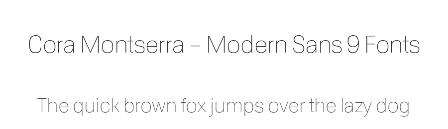 Cora Montserra – Modern Sans 9 Fonts by Casloop Studio — Decorative Font