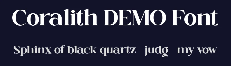 Coralith DEMO Font by Fontliner — Display Font — thumbnail 2
