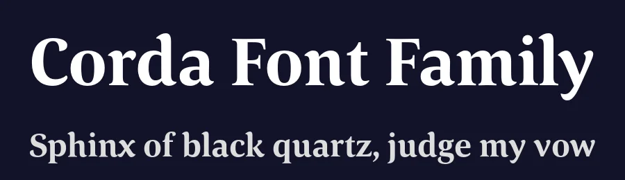 Corda Font Family by Dieter Hofrichter — Serif Font — thumbnail 2