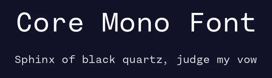 Core Mono Font by Teo Tuominen — Sans Serif Font — thumbnail 2
