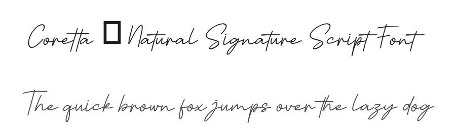 Coretta – Natural Signature Script Font by Funtype — Serif Font