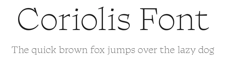 Coriolis Font by Luis Bandovas β Serif Font