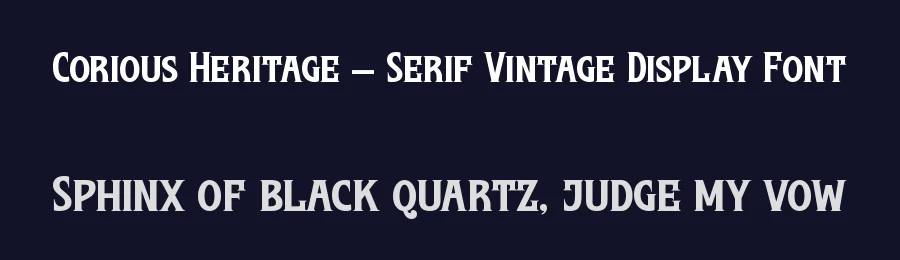 Corious Heritage – Serif Vintage Display Font by timelesstype.co — Display Font — thumbnail 2
