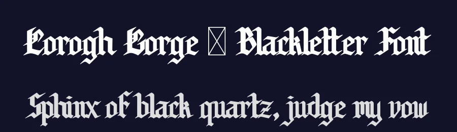 Corogh Gorge – Blackletter Font by Krakenbox — Blackletter Font — thumbnail 2