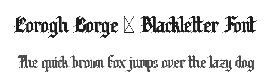 Corogh Gorge – Blackletter Font by Krakenbox — Blackletter Font