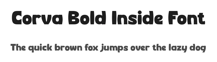 Corva Bold Inside Font by zeenesia — Sans Serif Font