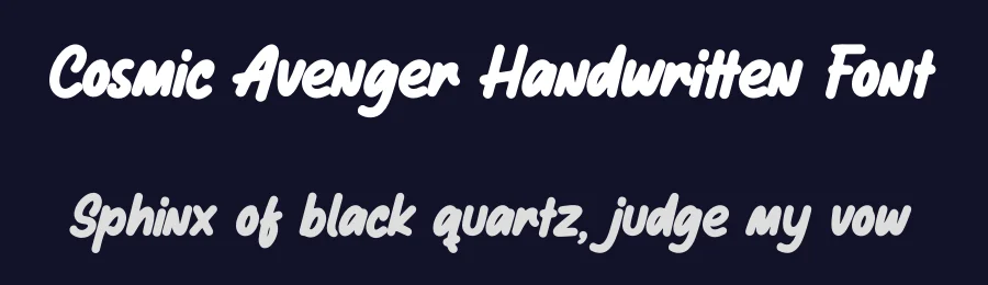 Cosmic Avenger Handwritten Font by avenilettertype — Script Handwritten Font — thumbnail 2