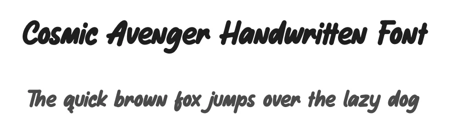 Cosmic Avenger Handwritten Font by avenilettertype — Script Handwritten Font