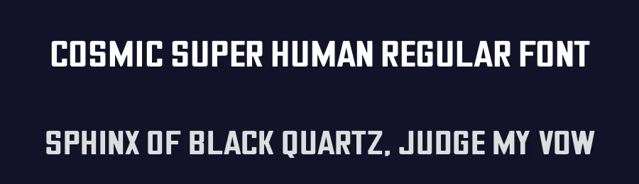Cosmic Super Human Regular Font by hmeneses — Display Font — thumbnail 2