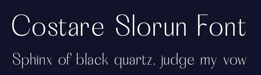 Costare Slorun Font by timelesstype.co — Display Font — thumbnail 2