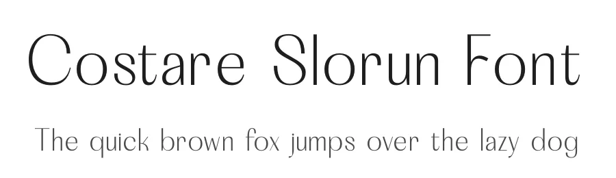 Costare Slorun Font by timelesstype.co — Display Font
