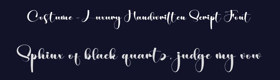 Costume – Luxury Handwritten Script Font by creativeletter — Script Handwritten Font — thumbnail 2