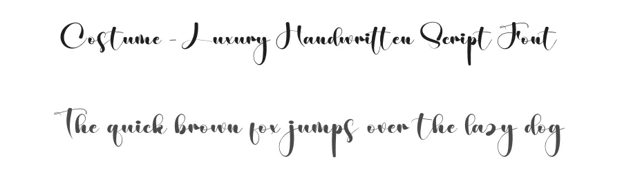 Costume – Luxury Handwritten Script Font by creativeletter — Script Handwritten Font