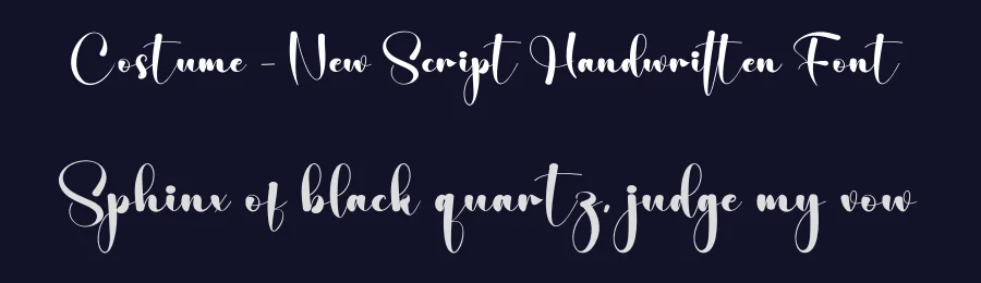 Costume – New Script Handwritten Font by creativeletter — Script Handwritten Font — thumbnail 2