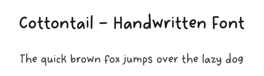 Cottontail – Handwritten Font by Alpaprana — Script Handwritten Font