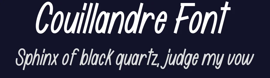 Couillandre Font by Emmanuel THEROND — Display Font — thumbnail 2