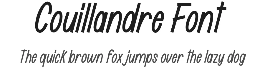 Couillandre Font by Emmanuel THEROND — Display Font