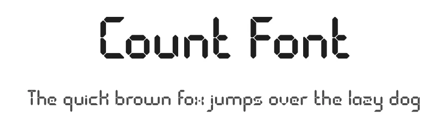 Count Font by Pinisi ART — Display Font